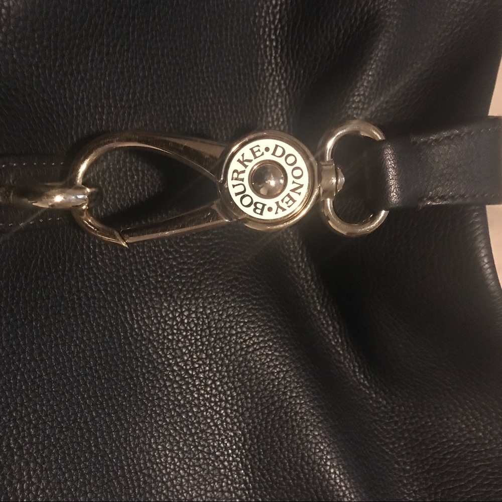 Black Leather Dooney and Bourke Shoulder Bag - Picture 6 of 8